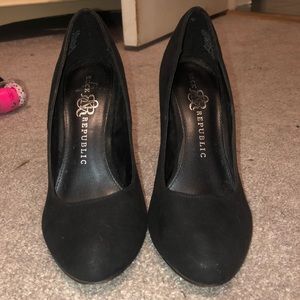 Black Suede High Heels